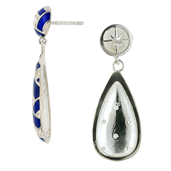 Interwoven Diamond Drop Earrings- Heirloom by Doyle & Doyle - Image 2