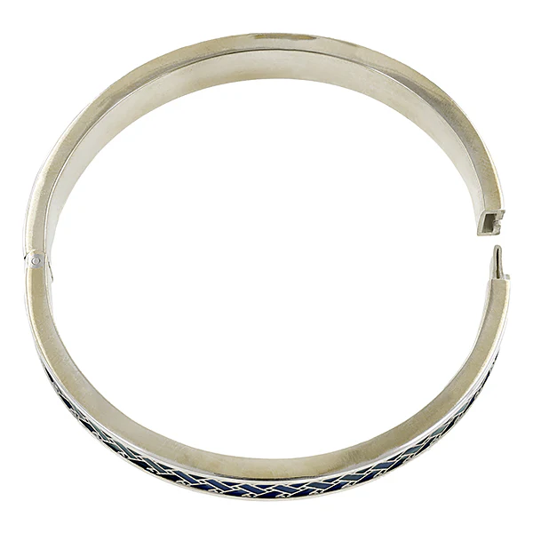 Interwoven Diamond Enamel Bracelet- Heirloom by Doyle & Doyle - Image 2