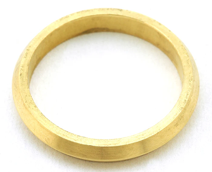 Knife Edge Wedding Band Ring, Size 6 - Image 2