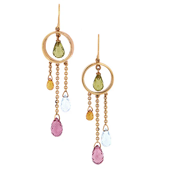 Multistone Briolette Drop Earrings- Heirloom by Doyle & Doyle