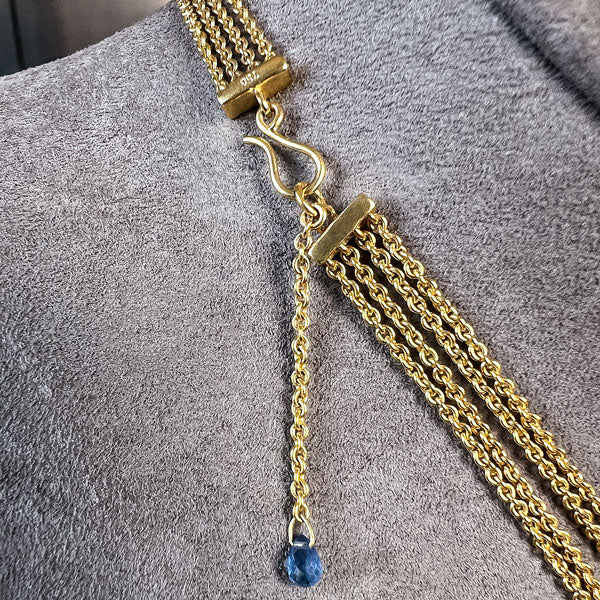 Multistone Briolette Swag Necklace- Heirloom by Doyle & Doyle - Image 4