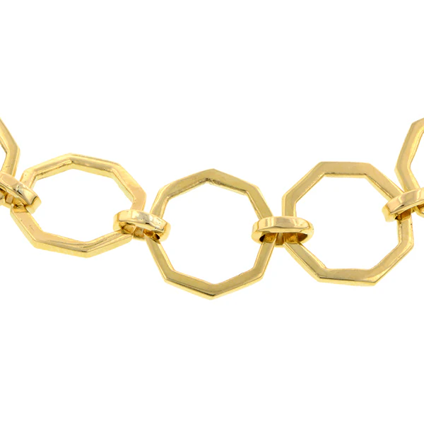 Octagonal Link Chain Bracelet-Heirloom by Doyle & Doyle - Image 4