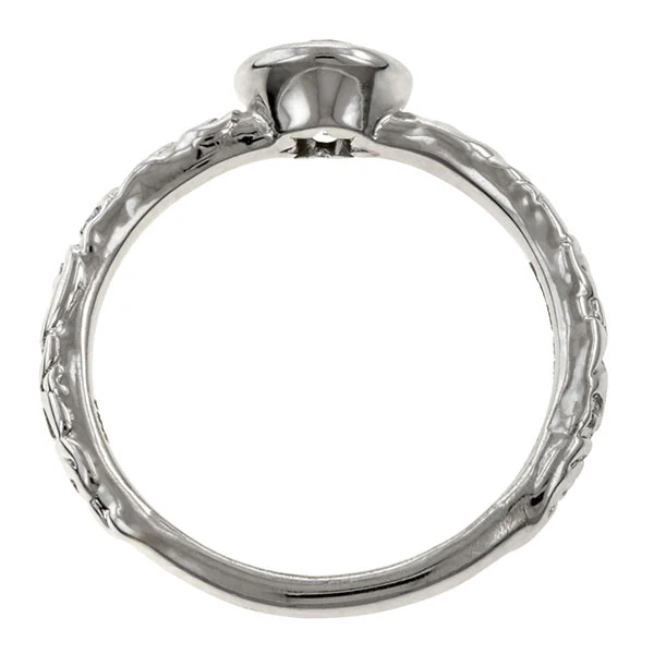 Bezel Engagement Ring, Old Euro 0.73ct.- Heirloom by Doyle & Doyle - Image 5