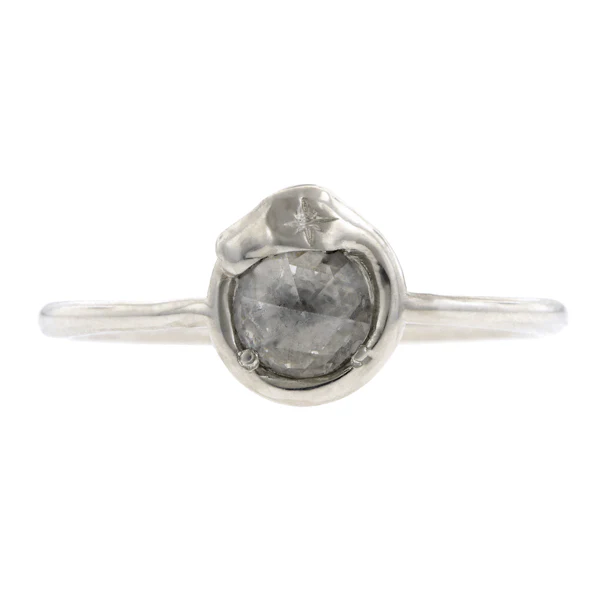 Ouroboros Snake Frame Rose Cut Diamond Ring- Heirloom by Doyle & Doyle