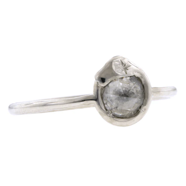 Ouroboros Snake Frame Rose Cut Diamond Ring- Heirloom by Doyle & Doyle - Image 2