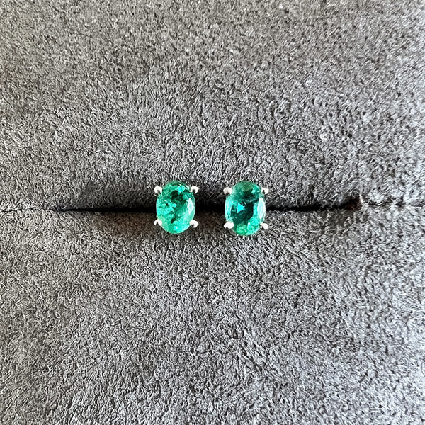 Oval Gemstone Stud Earrings - Image 6