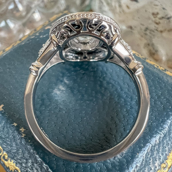 Oval Rose Cut Diamond & Onyx Ring - Image 4