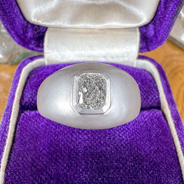 Radiant Cut Diamond Signet Ring