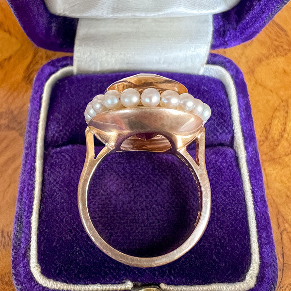 Retro Citrine & Pearl Ring - Image 4
