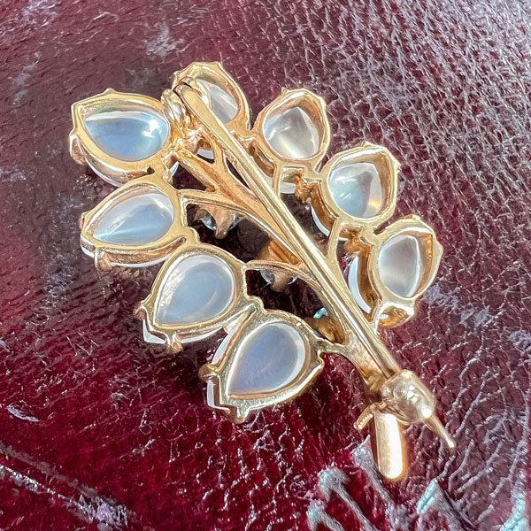 Retro Moonstone & Sapphire Pin - Image 2