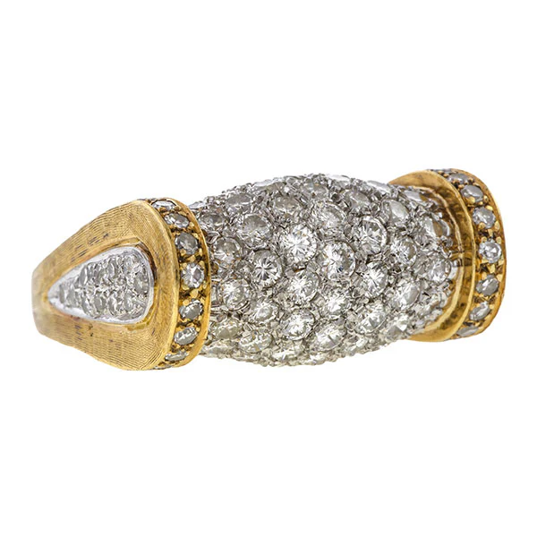 Retro Pave Set Diamond Ring - Image 3
