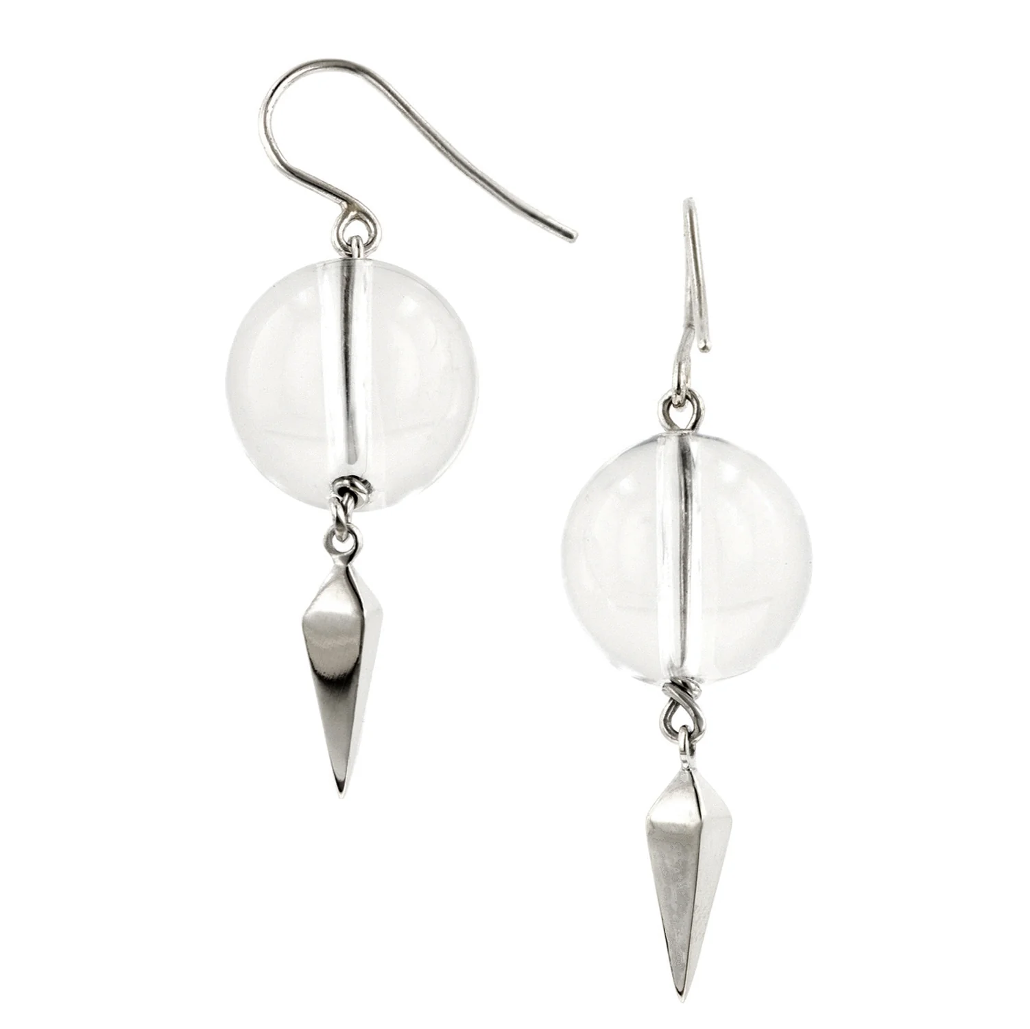 Rock Crystal Drop Earrings-Heirloom by Doyle & Doyle - Image 2