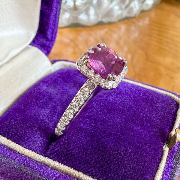 Ruby & Diamond Ring, Cushion 2.15ct. - Image 4