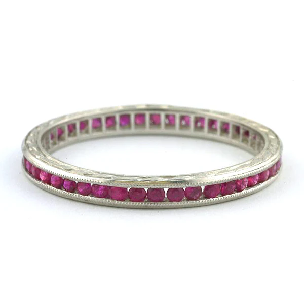 Ruby Eternity Band Ring, Size 6.5