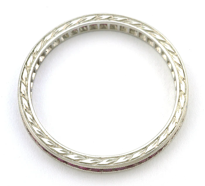 Ruby Eternity Band Ring, Size 6.5 - Image 2