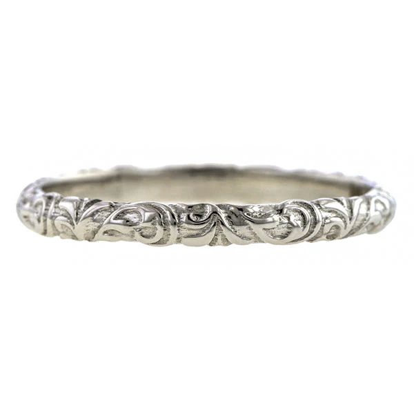 Scrolling Pattern Wedding Band Ring- Heirloom by Doyle & Doyle