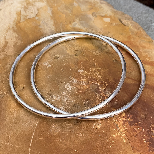 Single Station Diamond Bangle Bracelet- Heirloom by Doyle & Doyle - Image 7