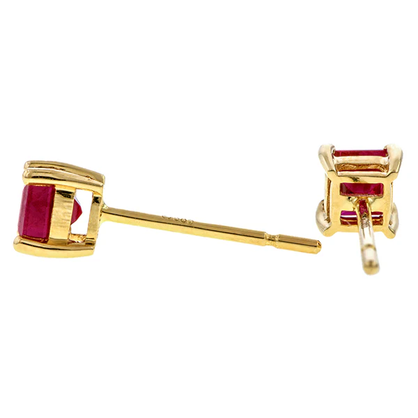 Square Gemstone Stud Earrings - Image 7