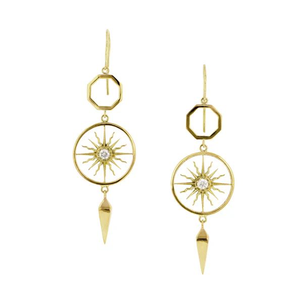 Sunburst Drop Earrings- Heirloom by Doyle & Doyle
