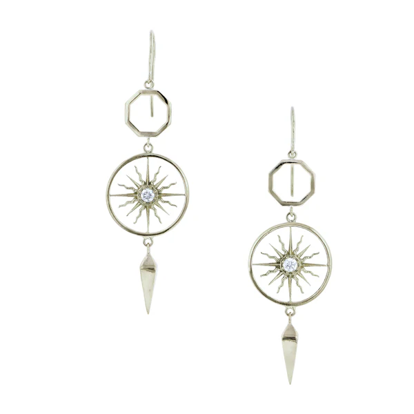 Sunburst Drop Earrings- Heirloom by Doyle & Doyle - Image 3