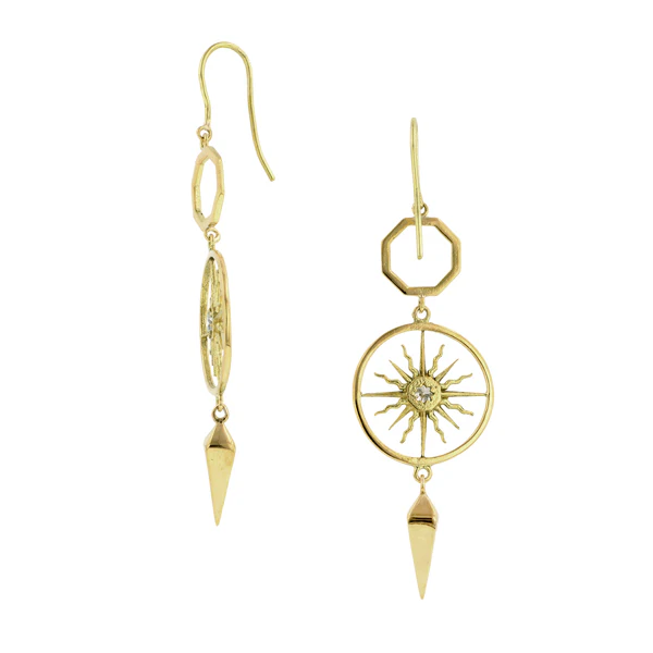 Sunburst Drop Earrings- Heirloom by Doyle & Doyle - Image 4
