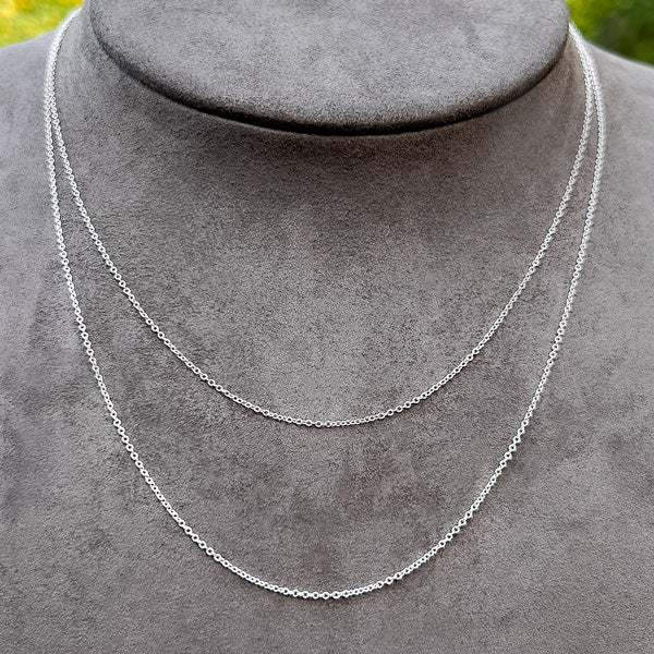 Silver Thin Cable Chain - Image 2