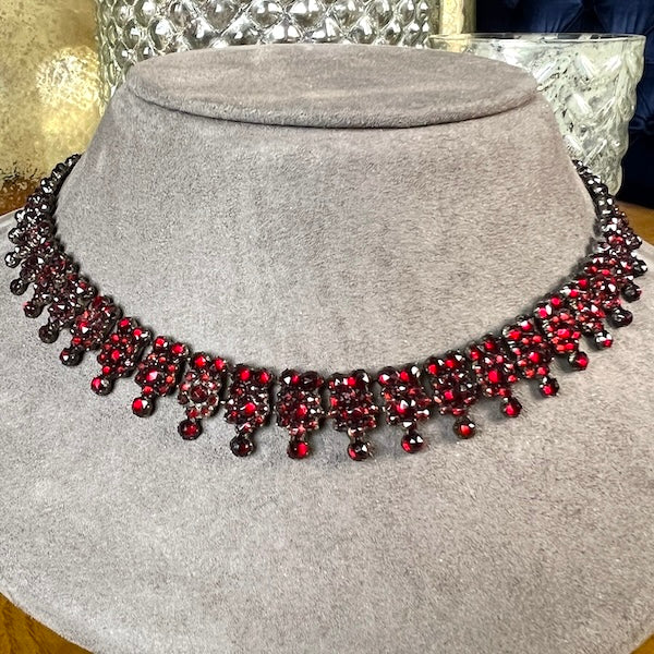 Victorian Bohemian Garnet Collar Necklace - Image 2