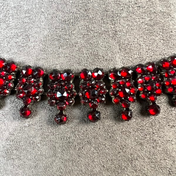 Victorian Bohemian Garnet Collar Necklace - Image 3