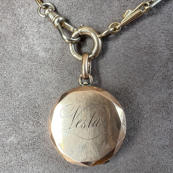 Victorian Checkerboard Locket Pendant - Image 3