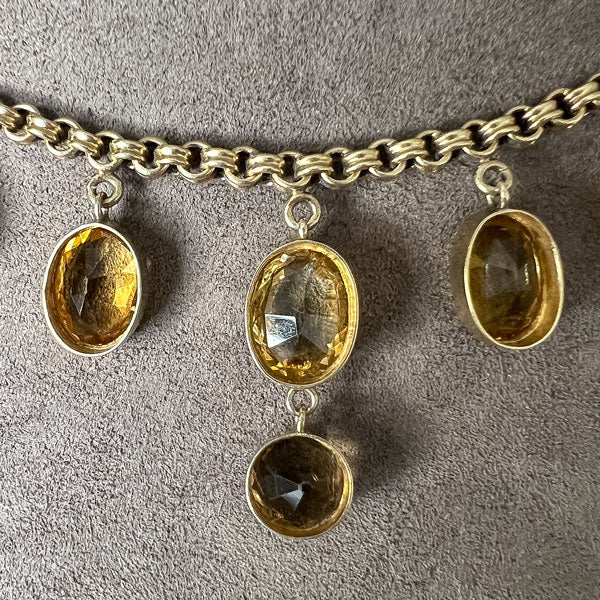 Victorian Citrine Drop Necklace - Image 5