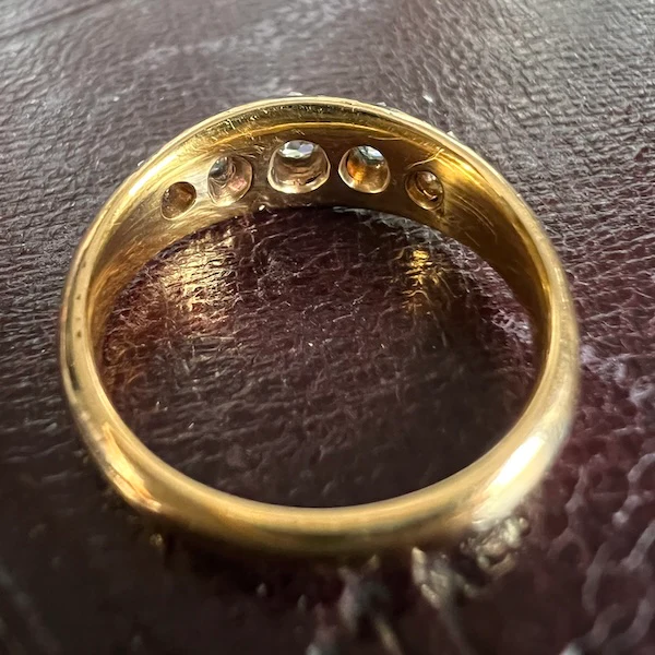 Victorian Diamond & Black Enamel Ring - Image 2
