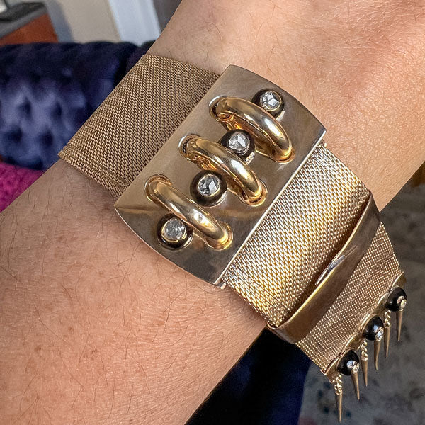 Victorian Diamond Jarretière Fringe Bracelet