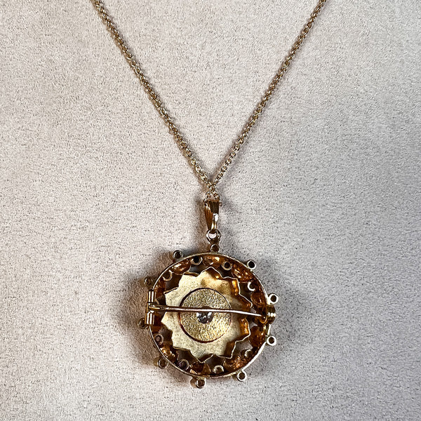 Antique Victorian Diamond Medallion, Old Euro 0.15ct - Image 3