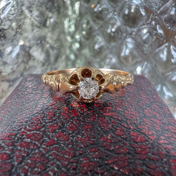 Victorian Diamond Ring, Old Euro 0.10ct. - Image 2