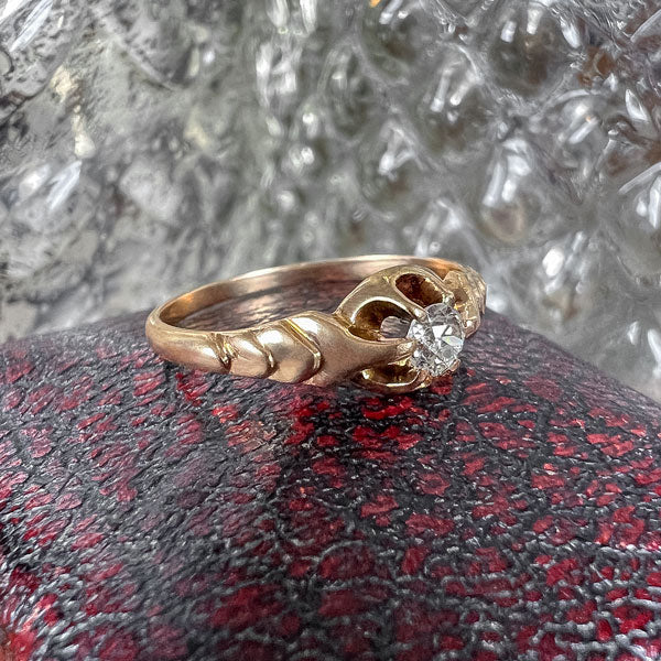 Victorian Diamond Ring, Old Euro 0.10ct. - Image 3