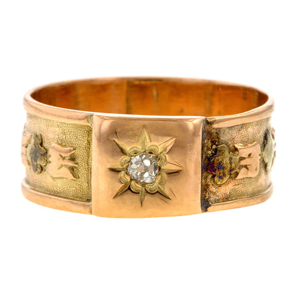 Victorian Diamond Wedding Band, Size 6