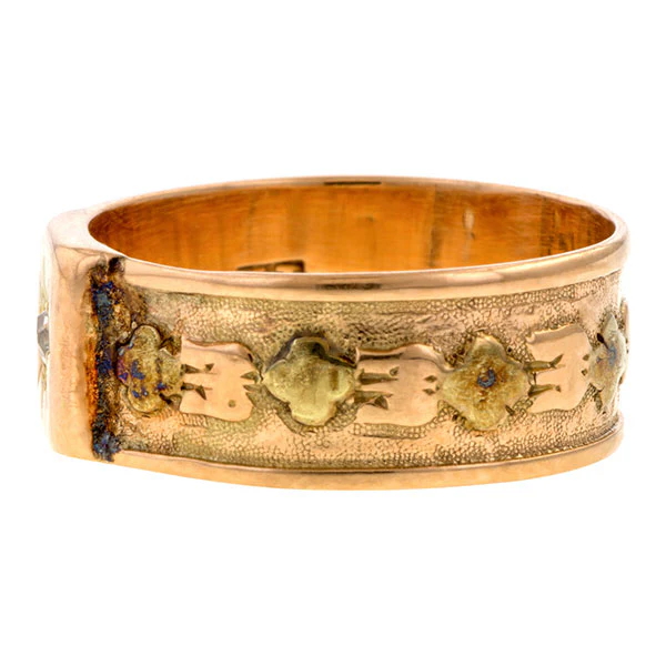 Victorian Diamond Wedding Band, Size 6 - Image 3