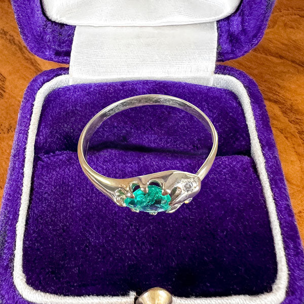 Victorian Emerald Snake Ring, 0.50ct - Image 2