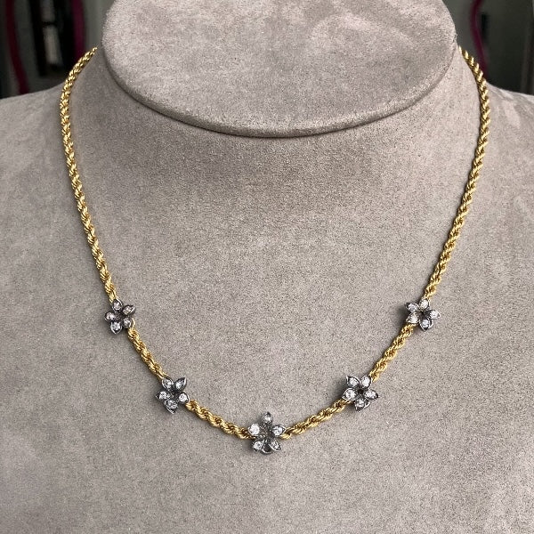 Victorian Garnet & Diamond Convertible Necklace - Image 3