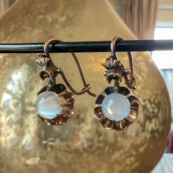 Victorian Moonstone Drop Earrings