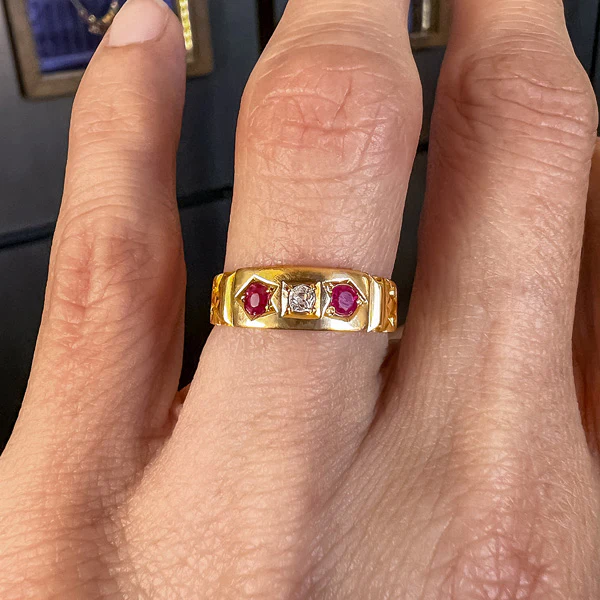 Victorian Old Mine & Ruby Ring - Image 2