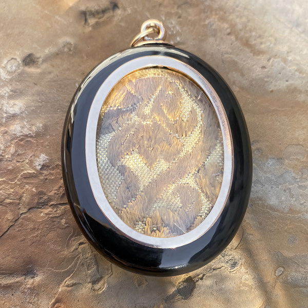 Antique Victorian Onyx Locket - Image 3