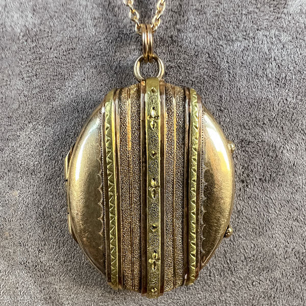 Antique Victorian Oval Locket, 1876 - Image 2