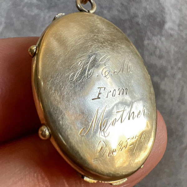 Antique Victorian Oval Locket, 1876 - Image 3