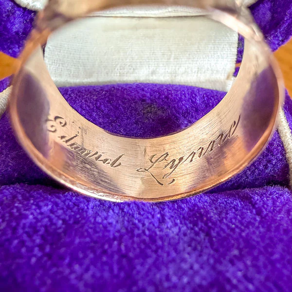Victorian Patterned Wedding Band Ring, Size 6 1/2 - Image 5