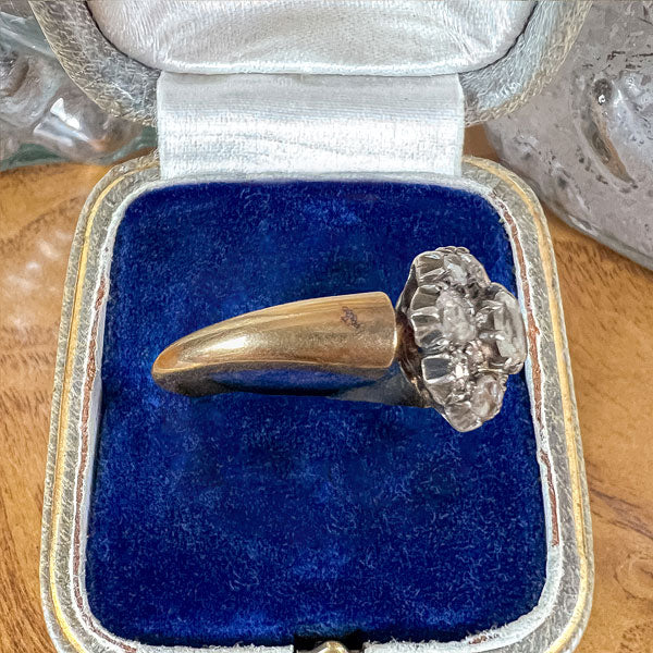 Victorian Rose Cut Diamond Cluster Ring - Image 3