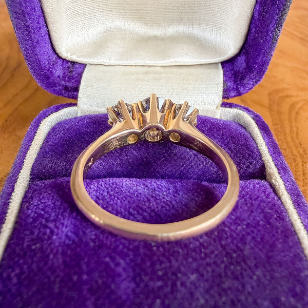 Victorian Three Stone Diamond Ring, Old Euro 0.50ct. - Image 4