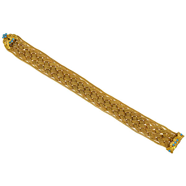 Victorian Turquoise Braided Bracelet - Image 3