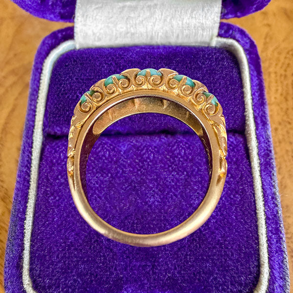 Victorian Turquoise & Diamond Ring - Image 5