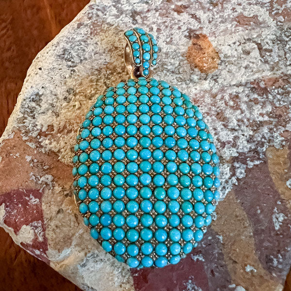 Antique Victorian Turquoise Locket